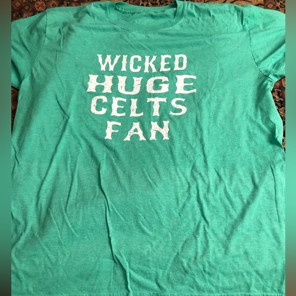 Boston Celtics size XL wicked nice green tee “Wicked Huge Celts Fan” - Picture 3 of 7